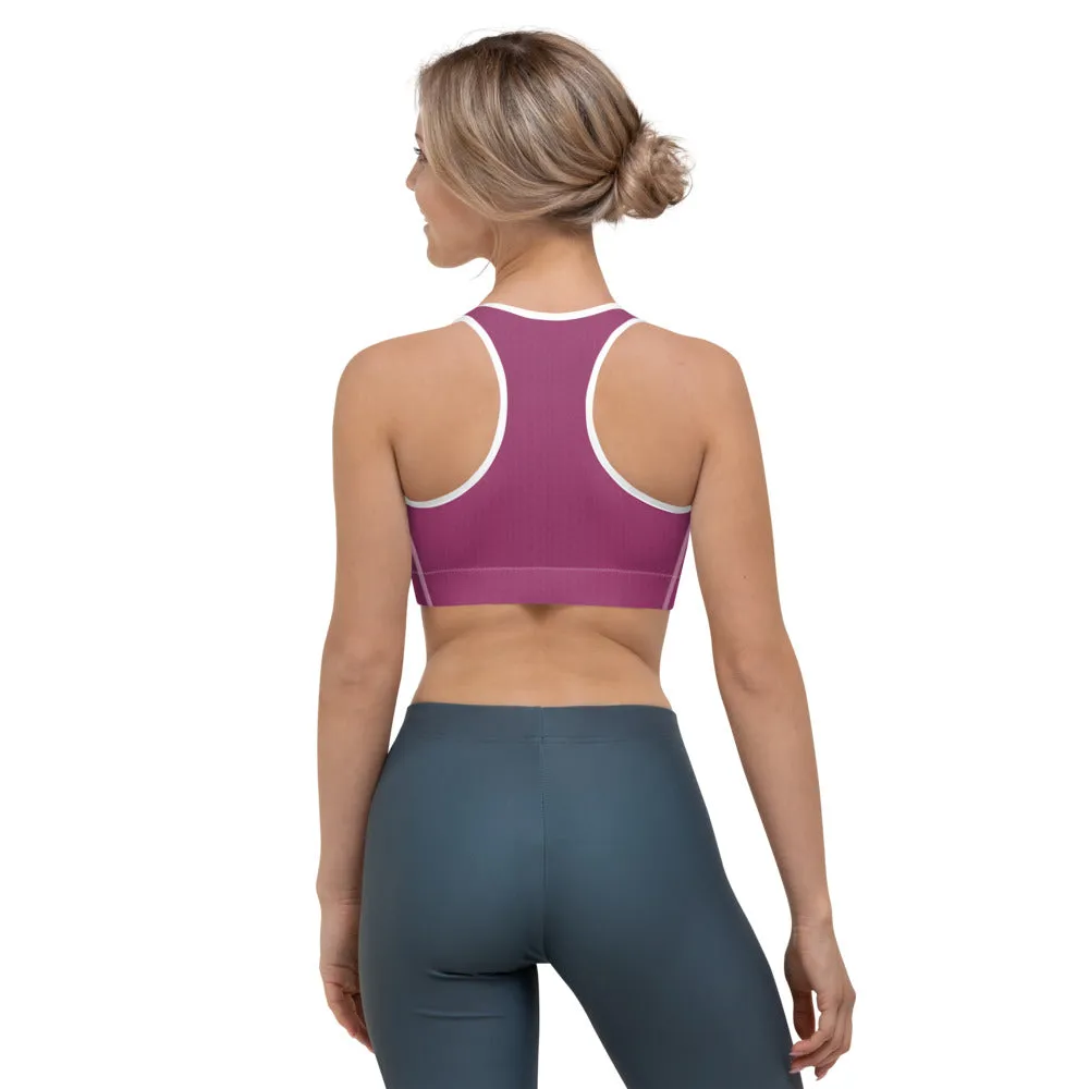 Hibiscus Purple Sports Bra