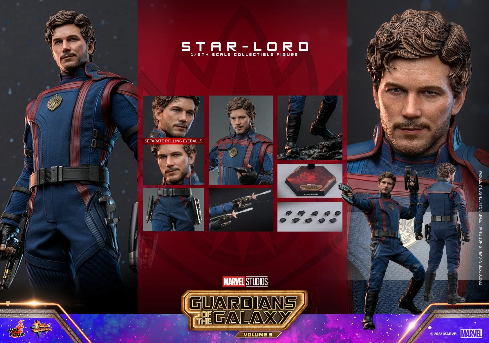 Hot Toys - MMS709 - Guardians of the Galaxy Vol. 3 - 1/6th scale Star-Lord Collectible Figure