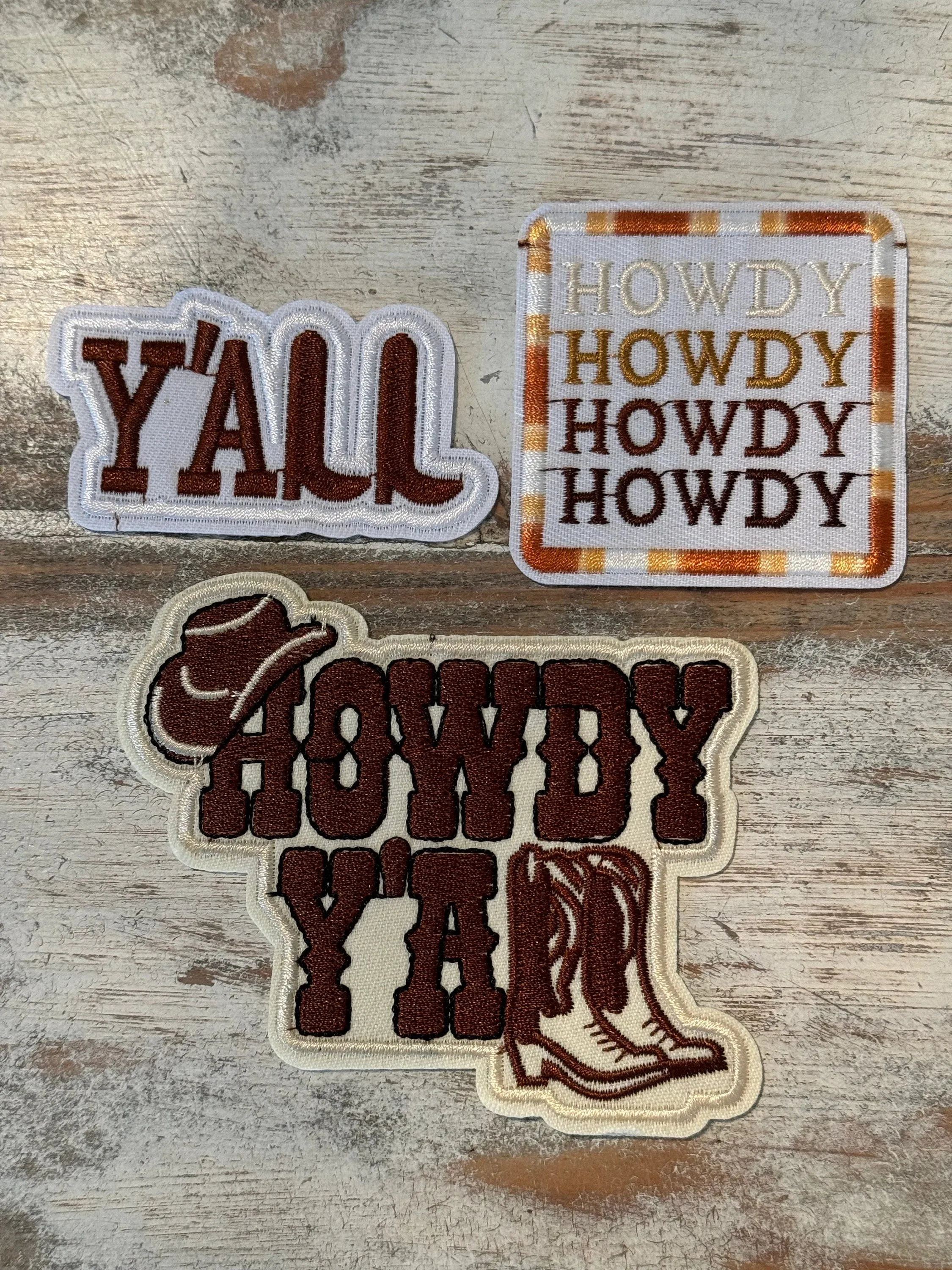 Howdy Y'all Iron On Patches