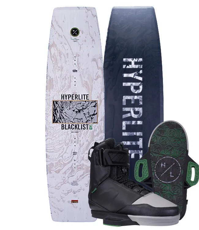 Hyperlite Blacklist Cable Wakeboard Package with Scout Boots (2024)