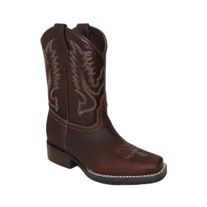 International M Pecos Boy's Brown Rubber Sole Boot