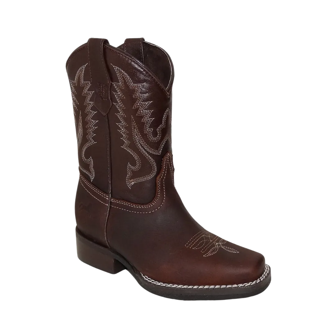 International M Pecos Boy's Brown Rubber Sole Boot