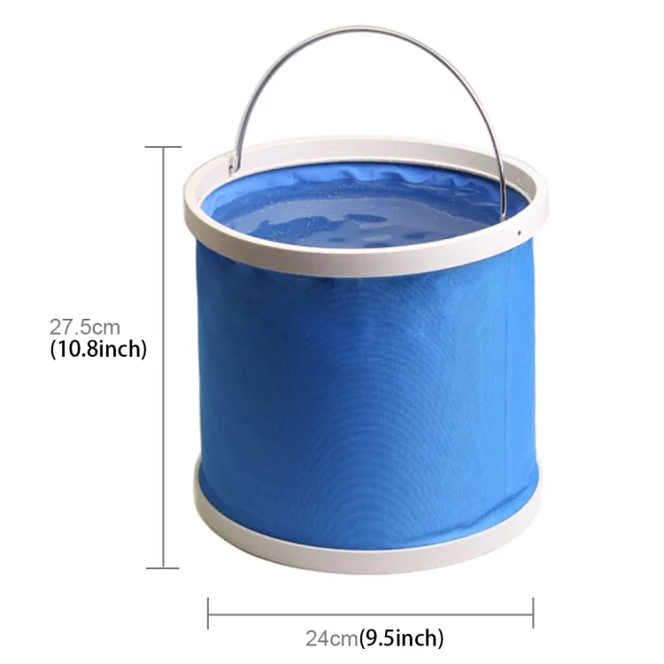 KANEED 11 Liter/2.9 Gallon Oxford Cloth Scalable Foldable Convenient Water Bucket for Camping/Car Washing/ Fishing/Hiking/Beach, Random Color Delivery