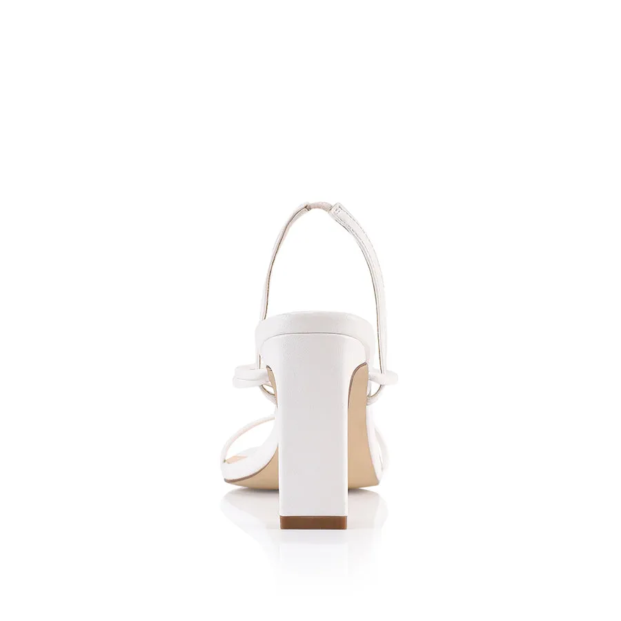 King Slim Strappy Heel - White