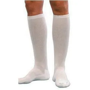 Knee-High Cushioned Cotton Compression Socks Size B 9" - 11" Shoe, Black