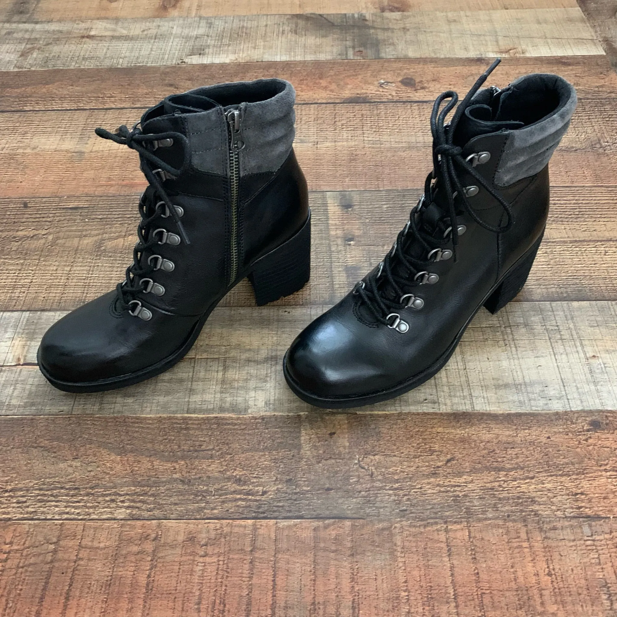 Kork-Ease Black Heeled Combat Boots- Size 7.5 (In Great Condition!)