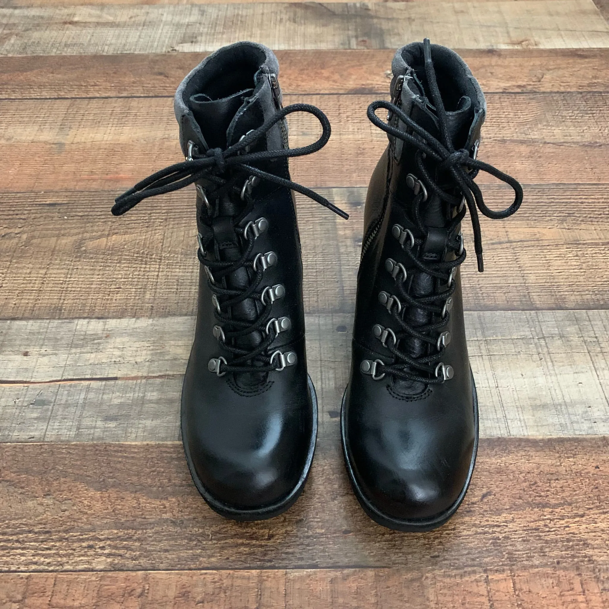 Kork-Ease Black Heeled Combat Boots- Size 7.5 (In Great Condition!)