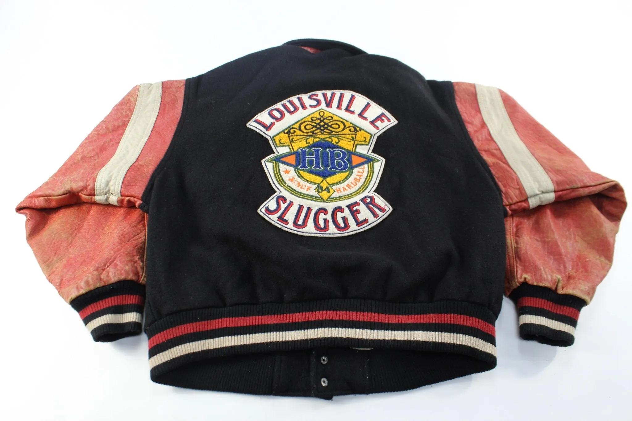 Louisville Slugger Leather Baseball Varsity Jacket