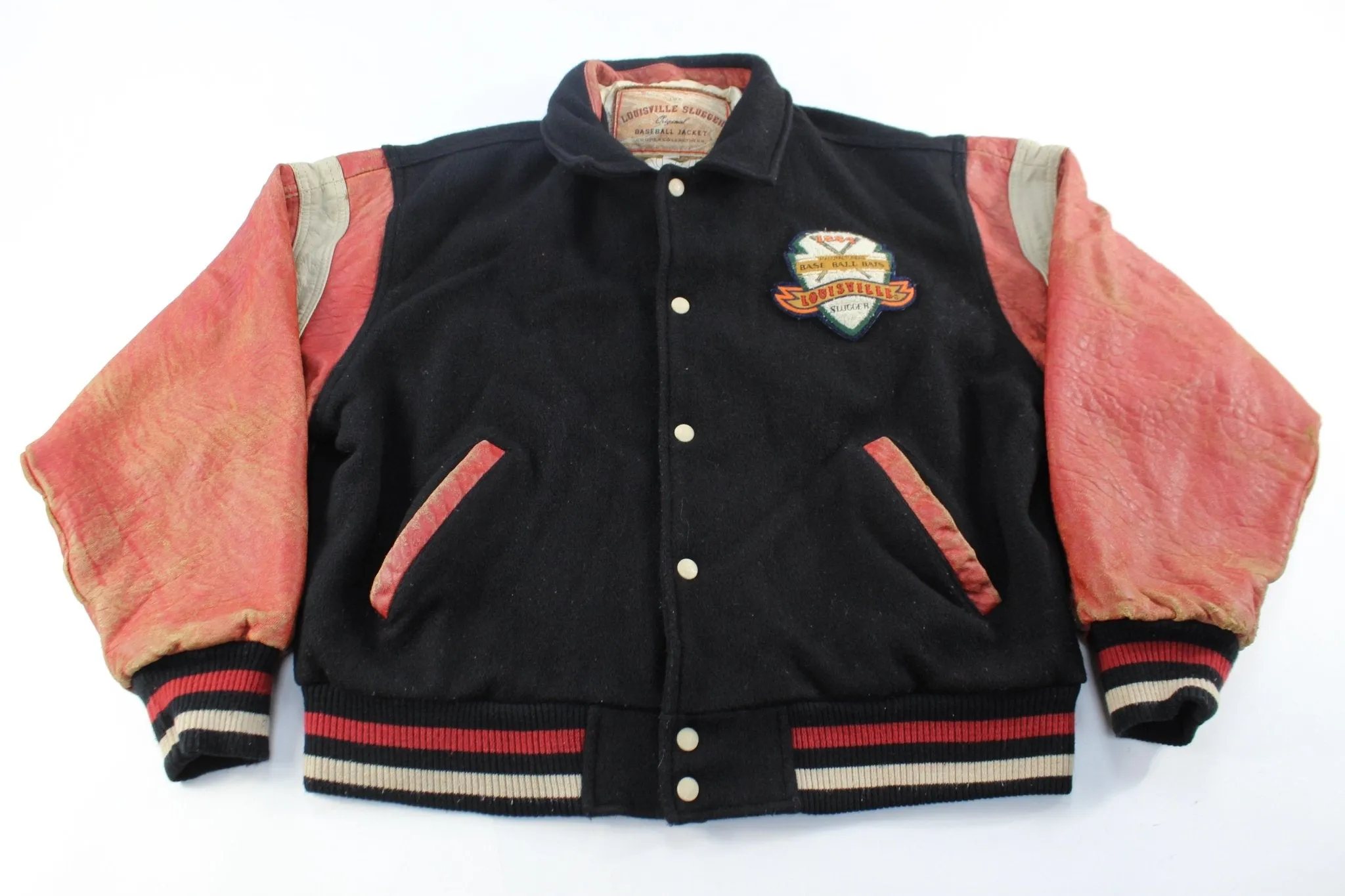 Louisville Slugger Leather Baseball Varsity Jacket