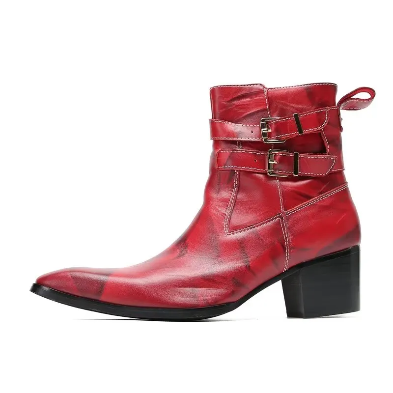 LuxeZip Elegant Leather Ankle Boots