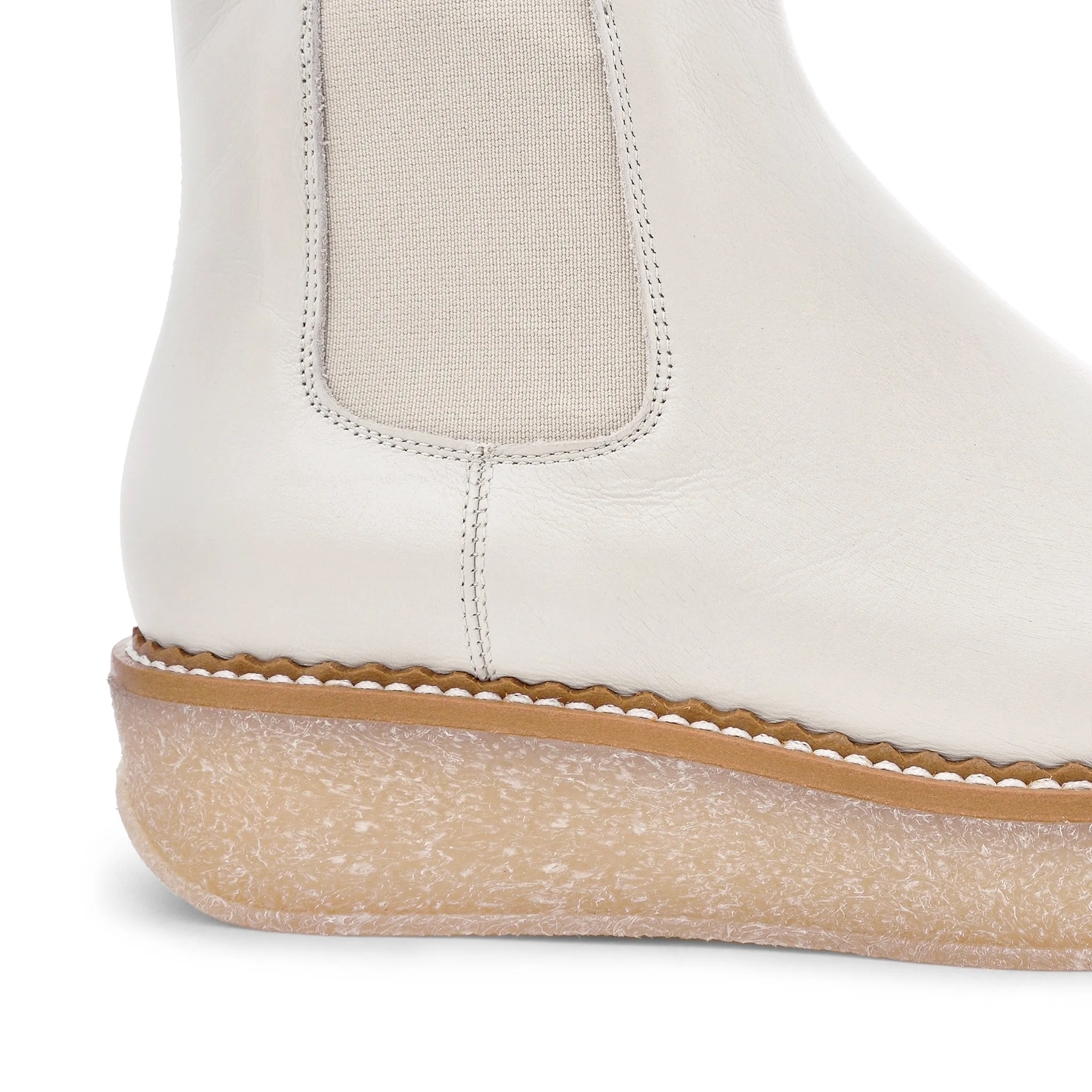 Machi Off White Leather Chelsea Boots