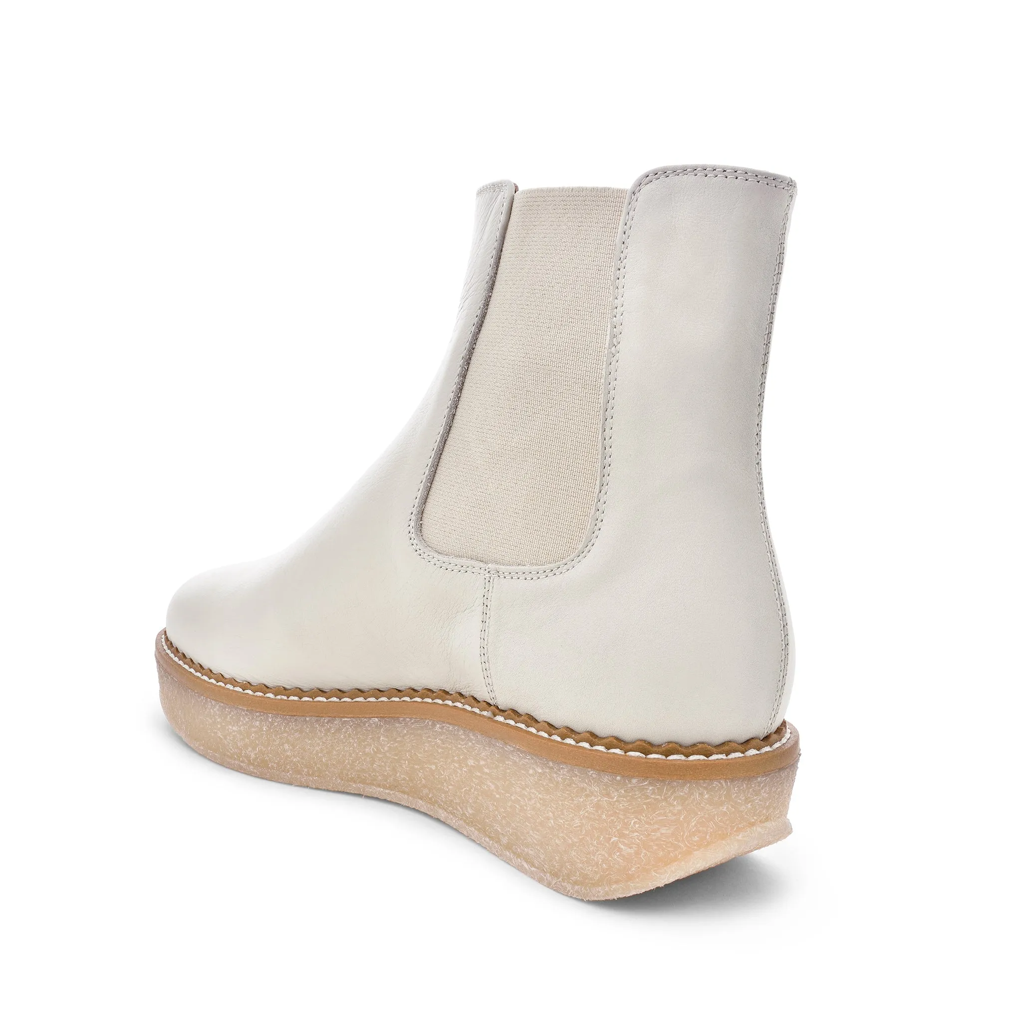 Machi Off White Leather Chelsea Boots