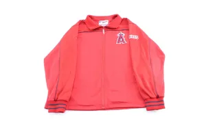 Majestic Embroidered Los Angeles Angels Red Zip Up Jacket