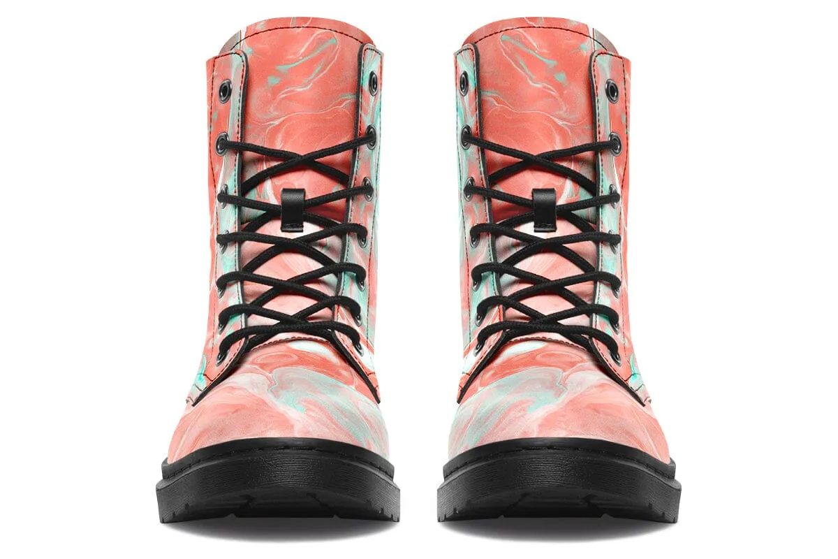 Marble Combat Boots