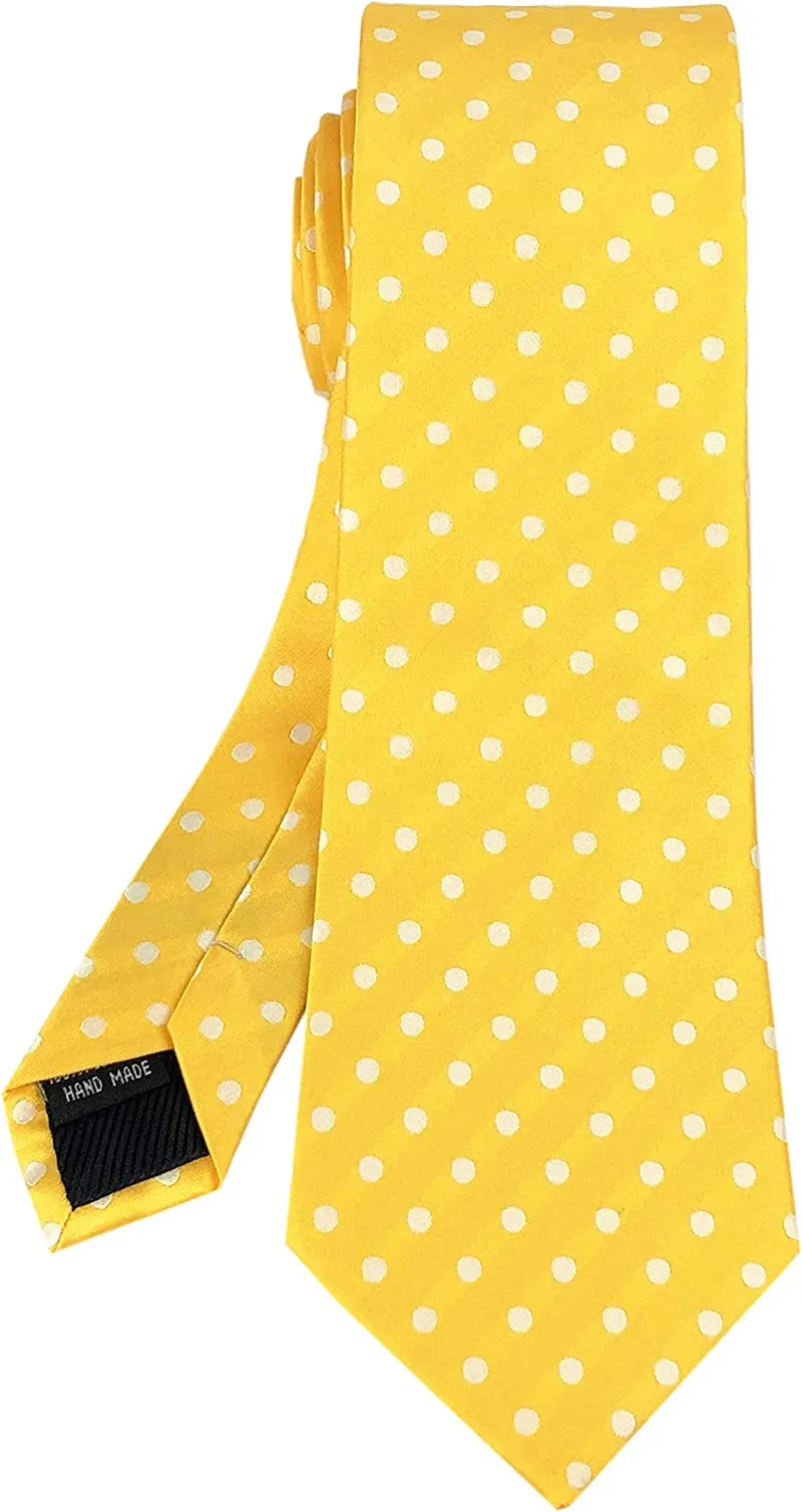 Men's Classic Polka Dot Ties Jacquard Woven Casual Handmade Daily Formal Necktie