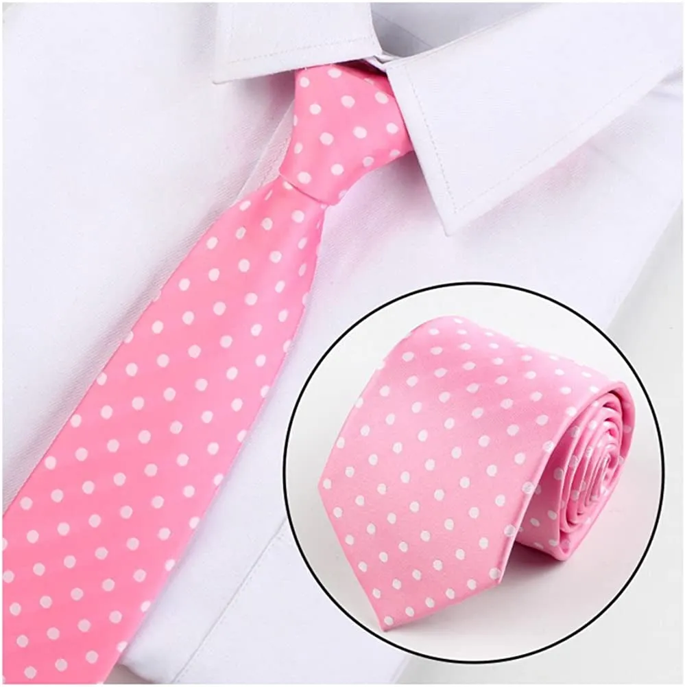 Men's Classic Polka Dot Ties Jacquard Woven Casual Handmade Daily Formal Necktie