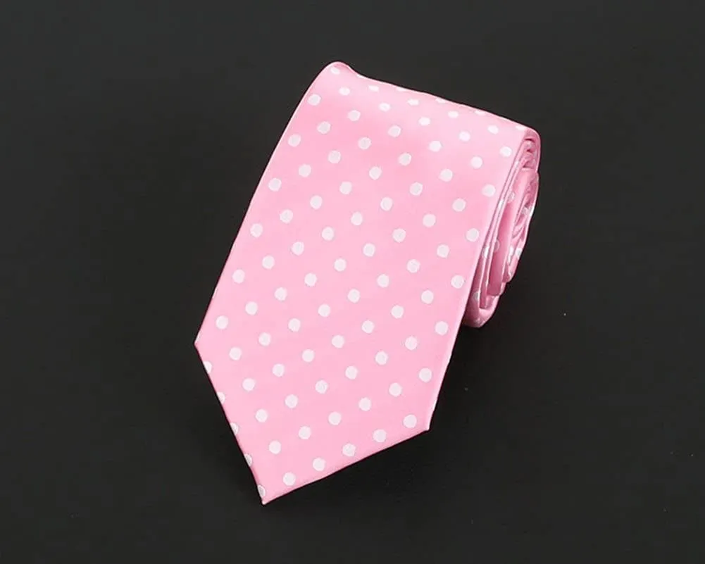 Men's Classic Polka Dot Ties Jacquard Woven Casual Handmade Daily Formal Necktie