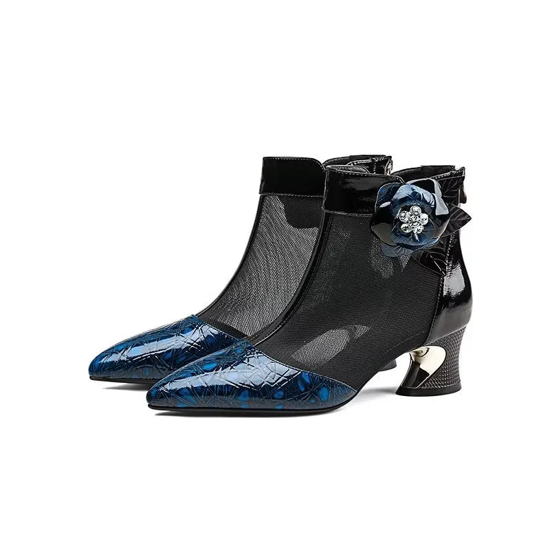 MeshPoint Exotic Heeled Boots