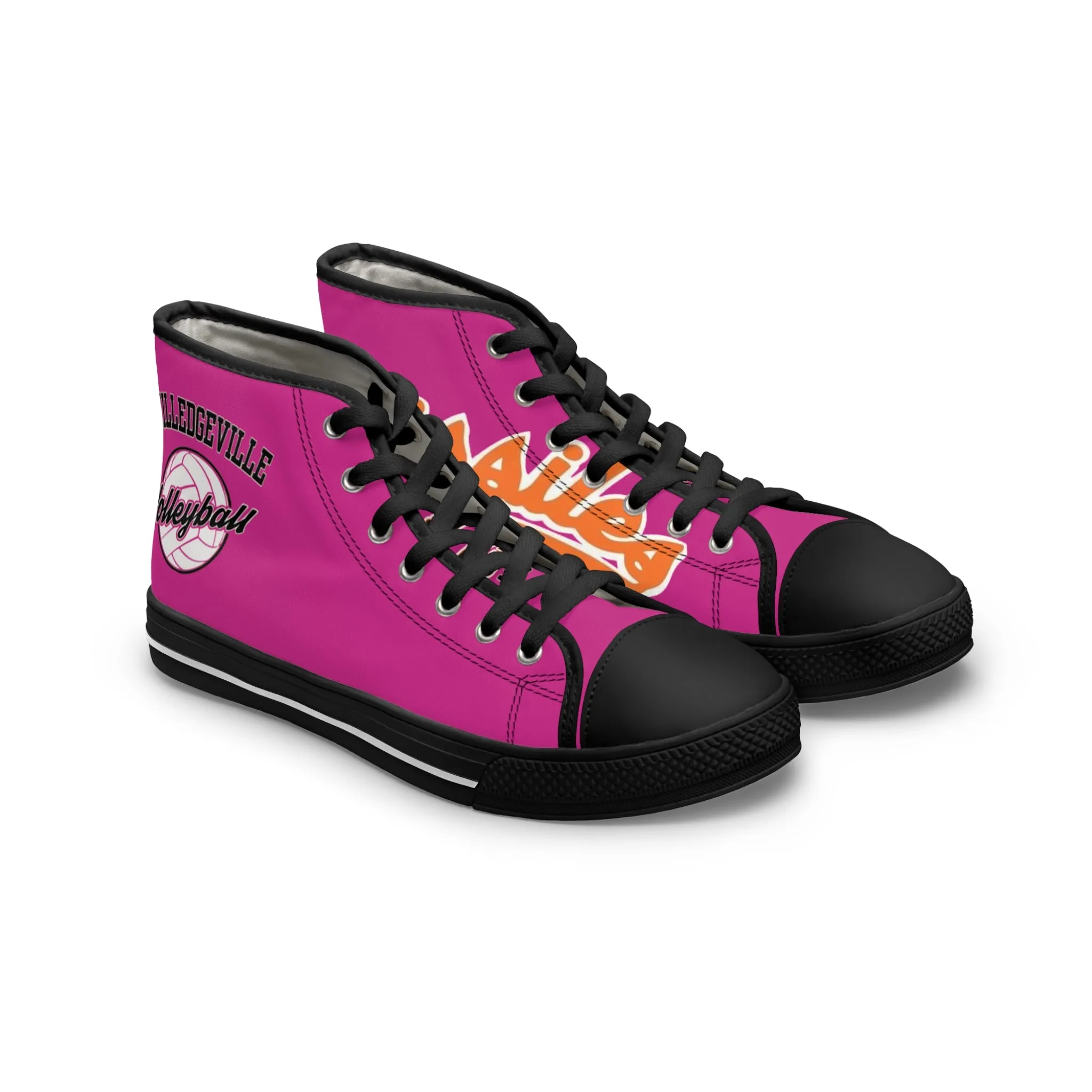 Missiles - Volleyball Pink! Women's High Top Sneakers