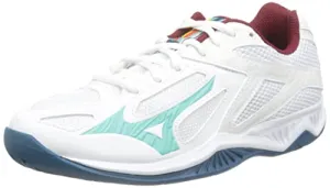 Mizuno Lightning Star Z6 JR Volleyball-Schuh, Wht/Turquoise/MBlue, 34 2/3 EU