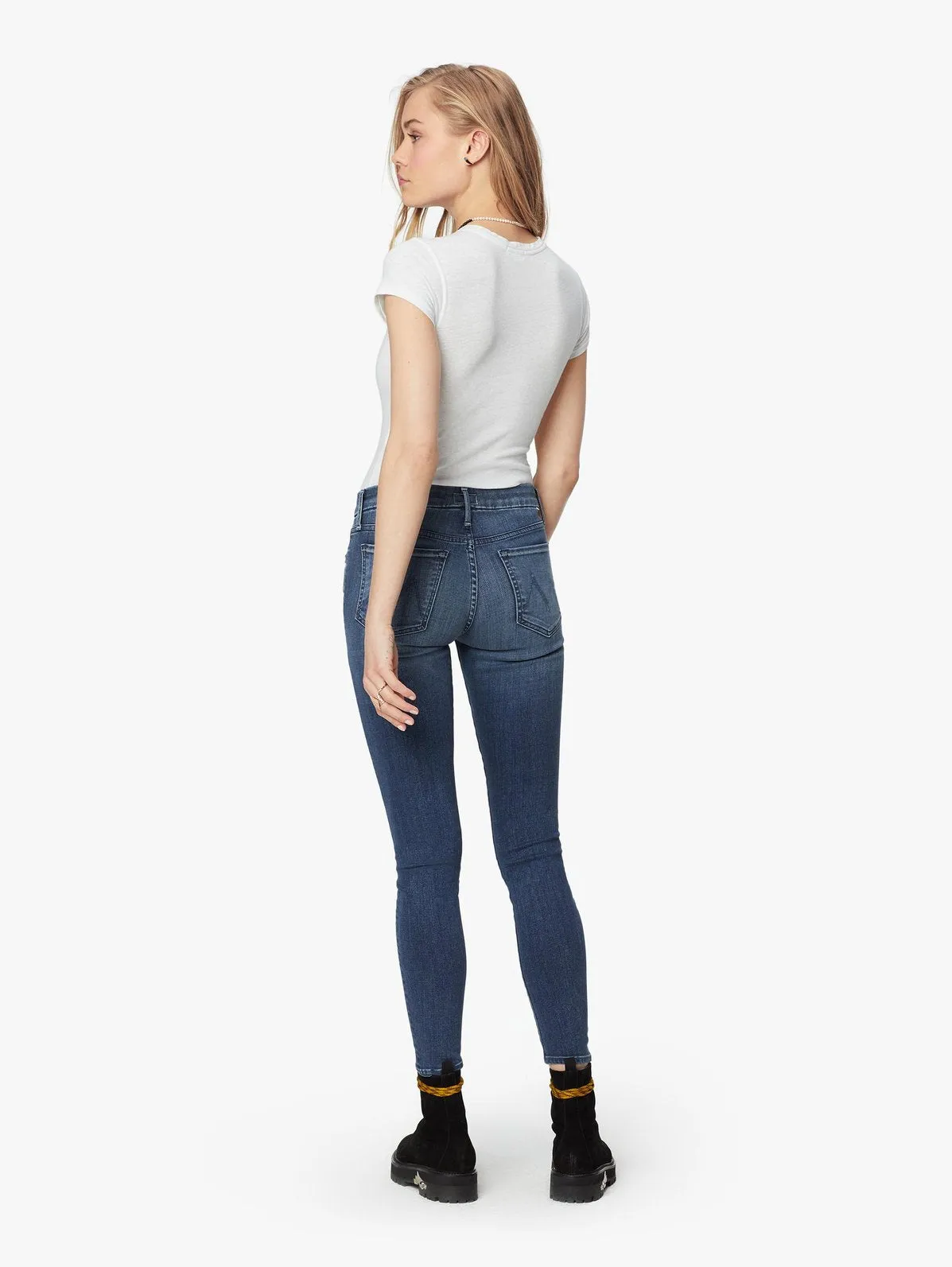 Mother Denim - High Waisted Jeans Looker Ankle Watch Me