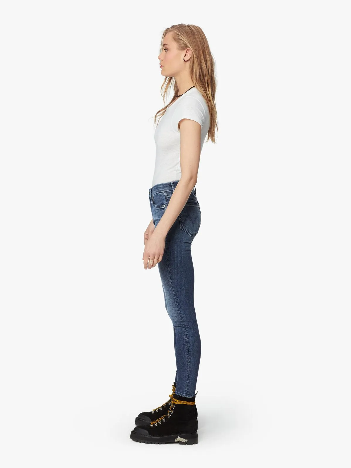 Mother Denim - High Waisted Jeans Looker Ankle Watch Me