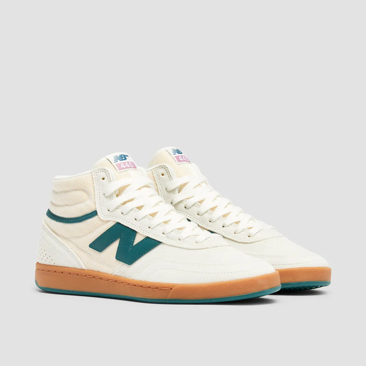 New Balance Numeric 440 V2 High Top Shoes - Sea Salt/New Spruce