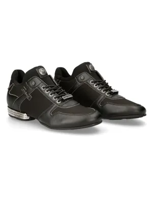 NEW ROCK Black Urban Hybrid Fashion Sneakers With Laces