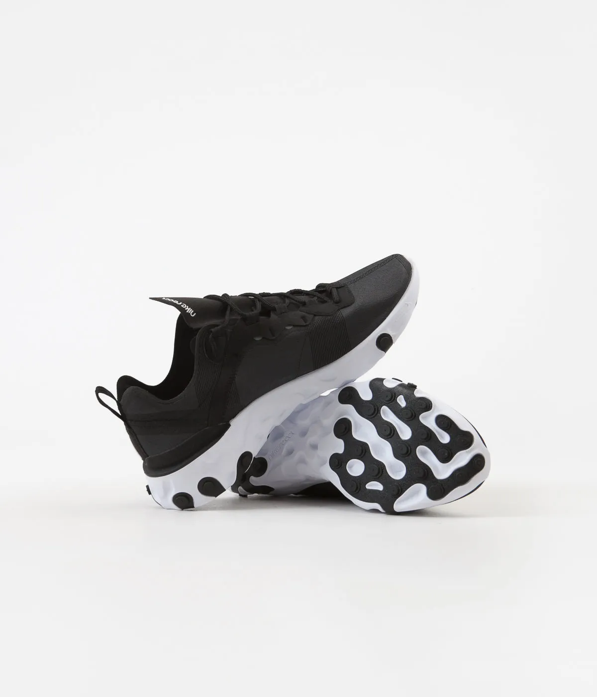 Nike React Element 55 Shoes - Black / White