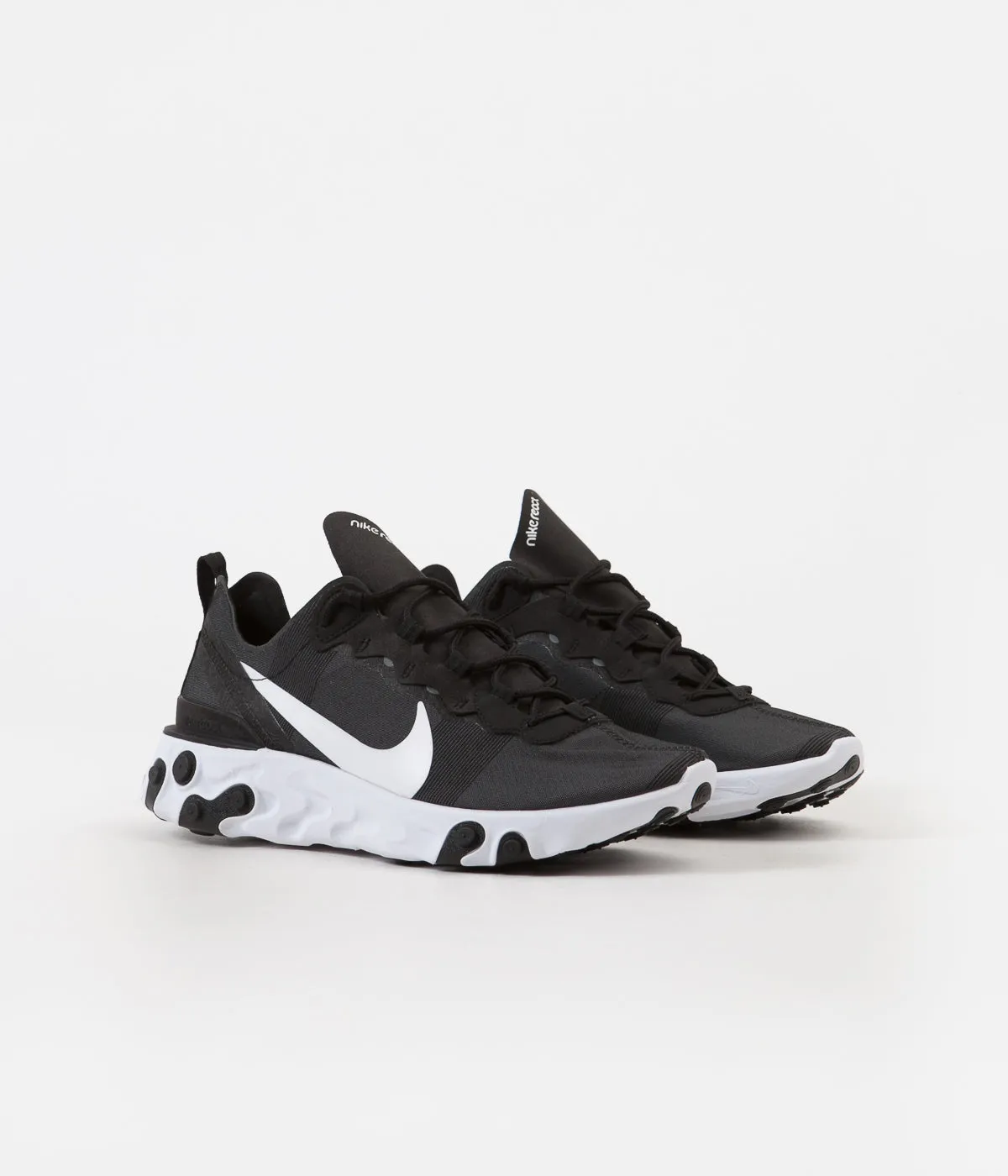 Nike React Element 55 Shoes - Black / White