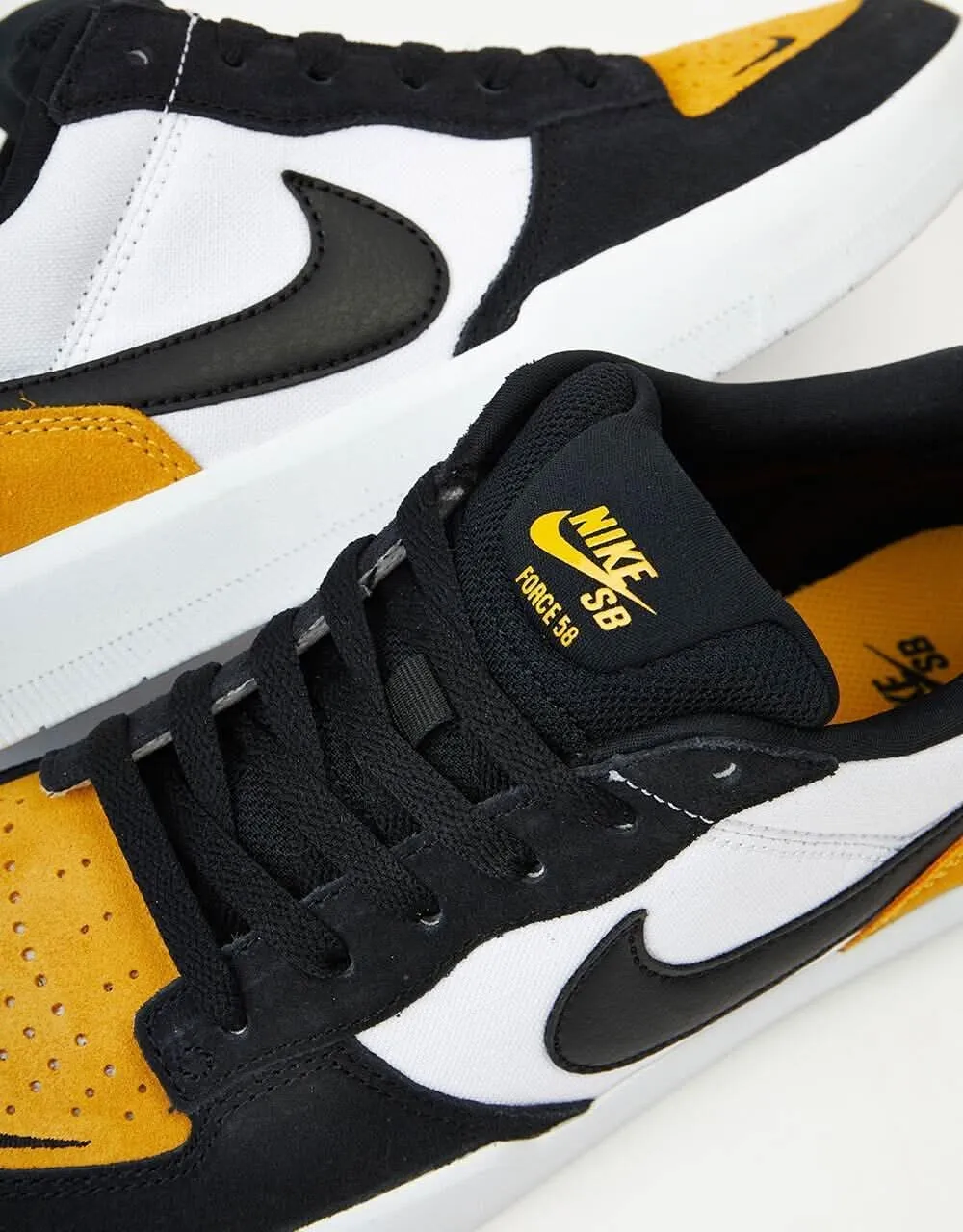 Nike SB Force 58 Skate Shoes - University Gold/Black-White