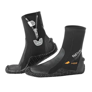 Open Box Seac 5mm Neoprene Basic HD Scuba Boots with Side Zipper, Size: X-Large