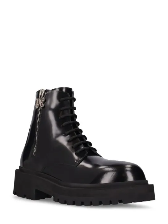 Palm Angels   50mm Leather combat boots 