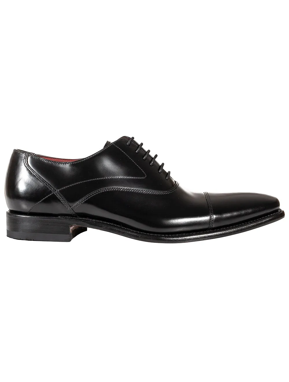 Polished Oxford Toe Cap Shoes Black