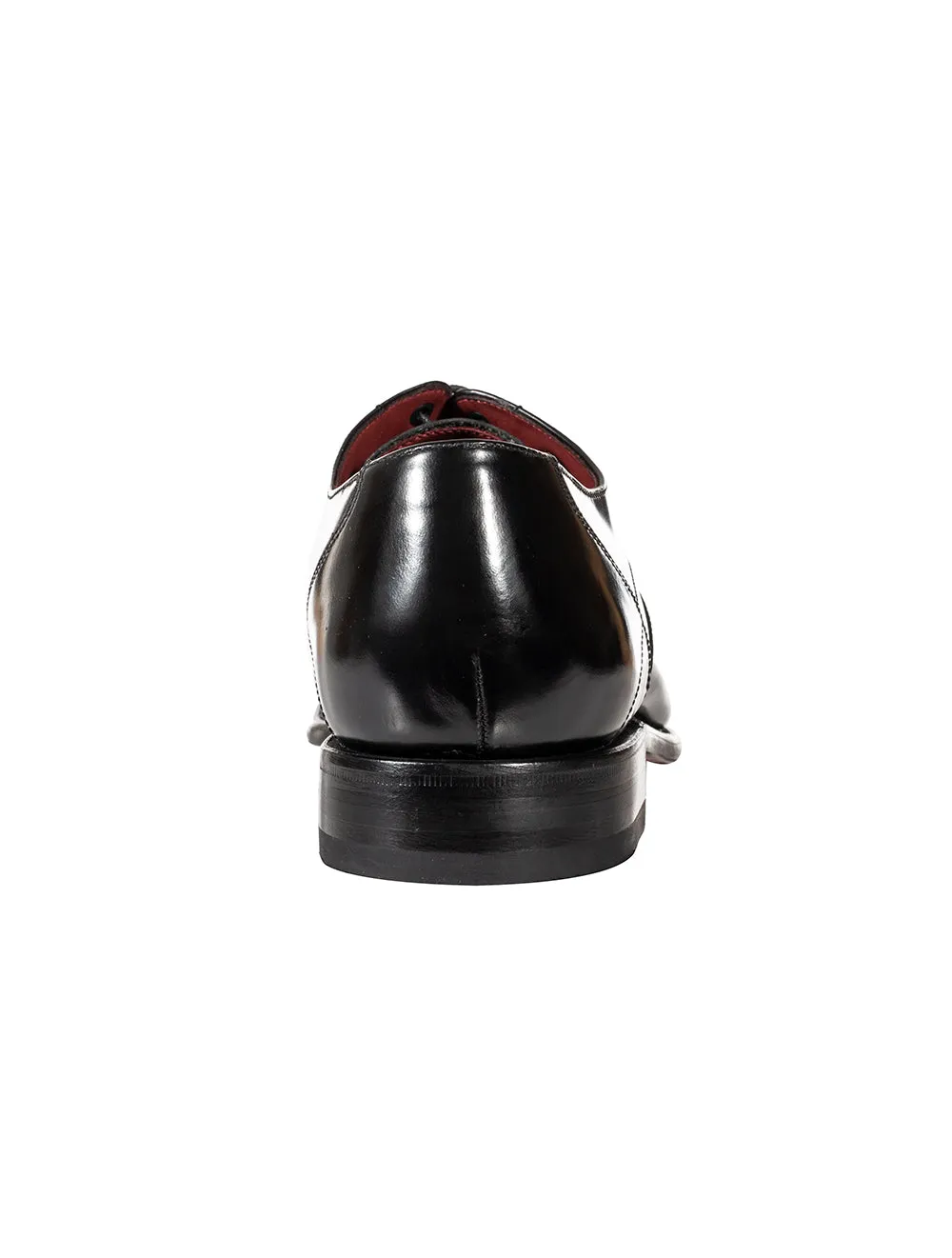 Polished Oxford Toe Cap Shoes Black