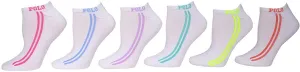 Polo Ralph Lauren Women's 6-Pack Polo Racing Stripe Low Cut Socks