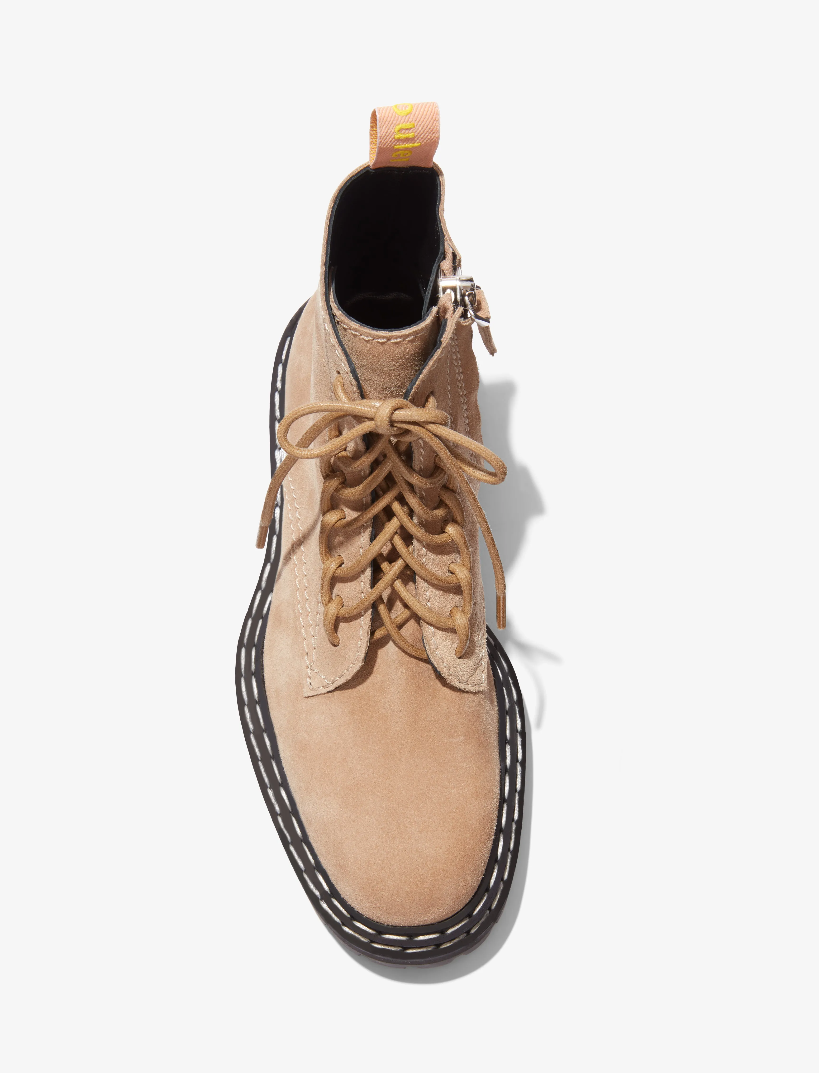 Proenza Schouler Lug Sole Combat Boots in Suede - Desert