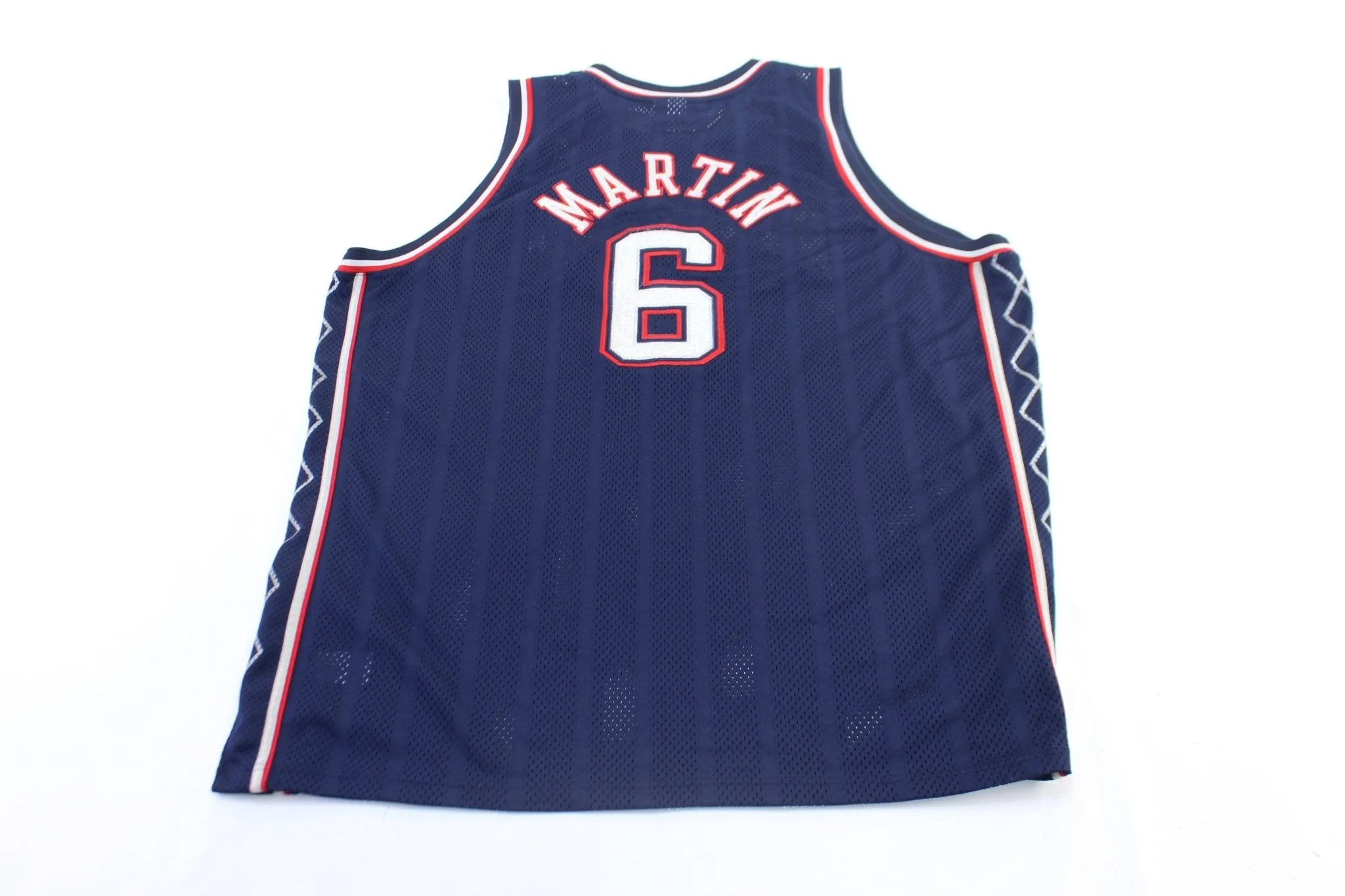 Reebok Embroidered Logo New Jersey Nets Kenyon Martin Jersey