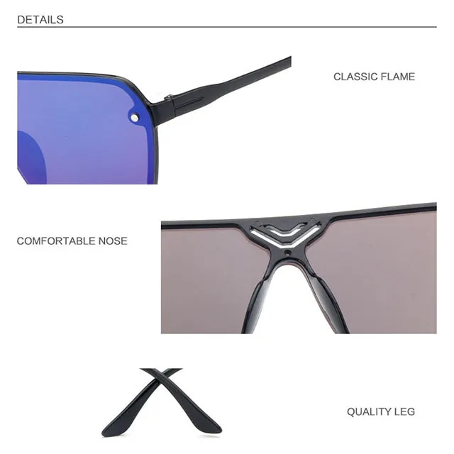 Retro Fashion Sunglasses Men and Women Coloured Lense Sun Glasses(Red)