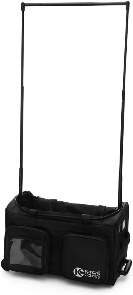 Rolling Dance Bag with Garment Rack - Raven Black, Small 22"