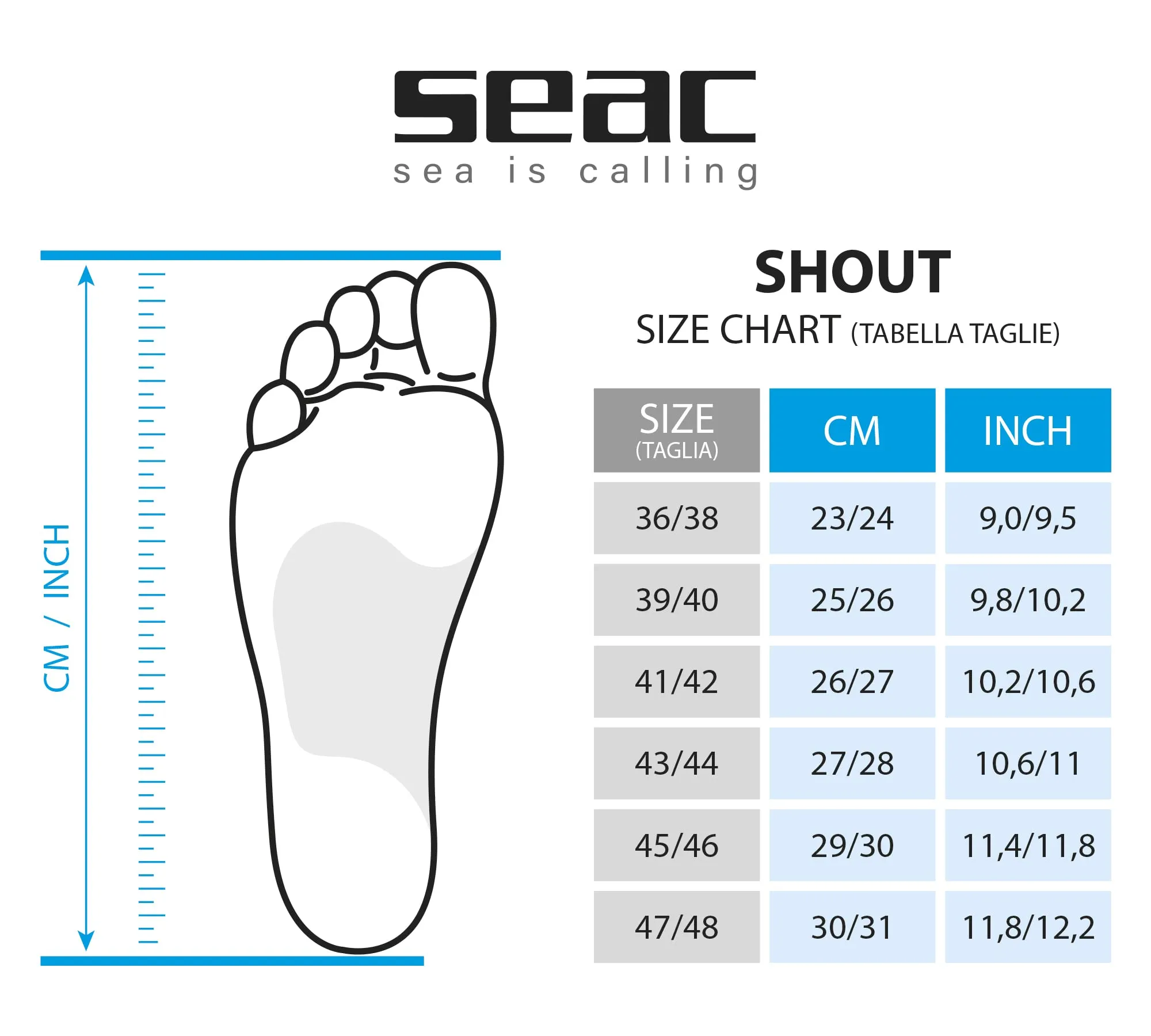 SEAC Shout Long Black Spearfishing Fins