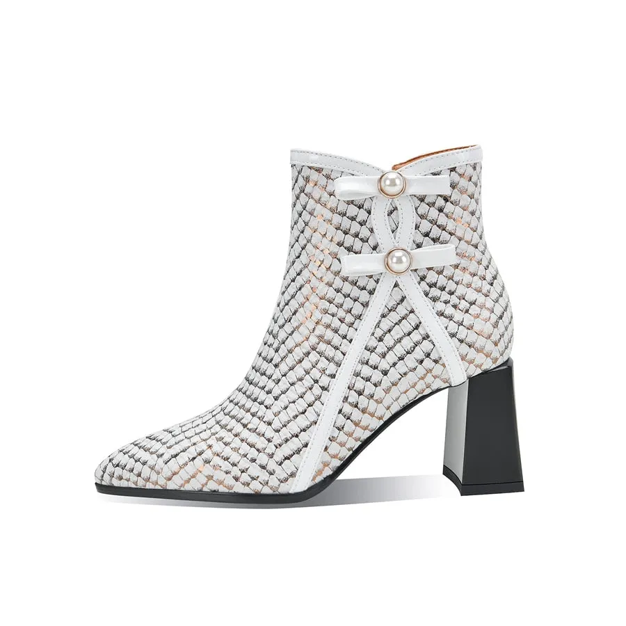 SerpentLux Party Pointed Toe Ankle Boots