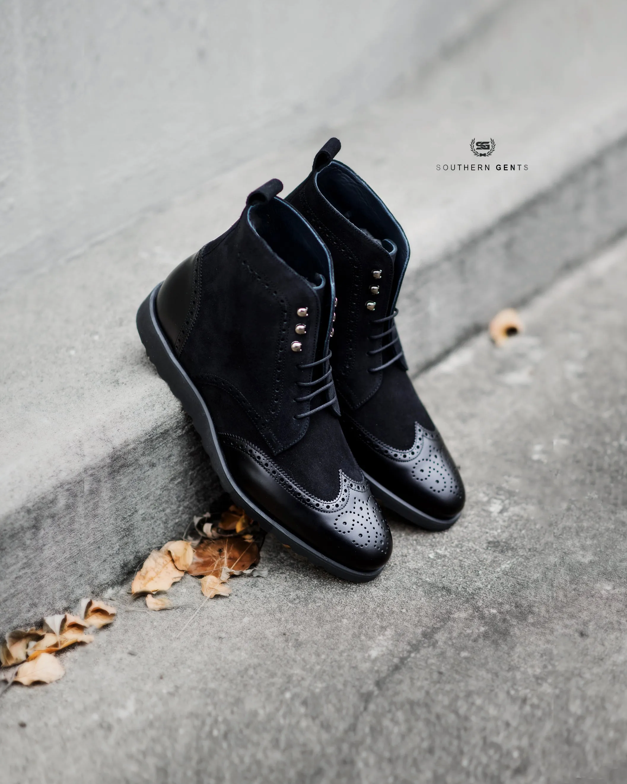 SG Rogue Sport Wingtip Boots V1 – Triple Black