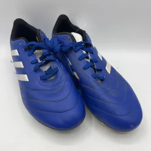 Size 6Y: Adidas Blue/White Lace-Up Cleats