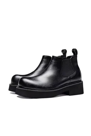 SleekPoint Leather Slip-On Boots