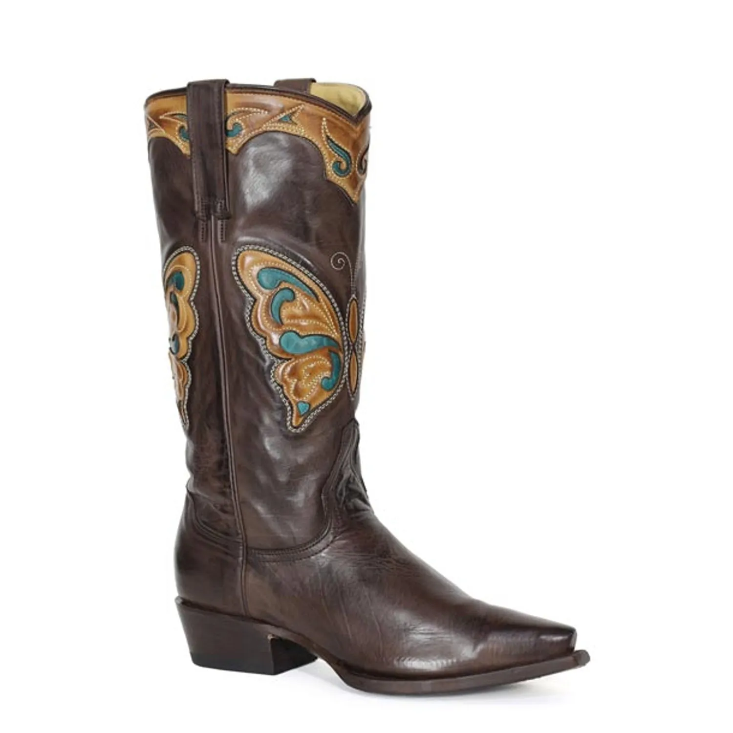 Stetson Brown Women's Mariposa Chocolate Calf Snip Toe 0938