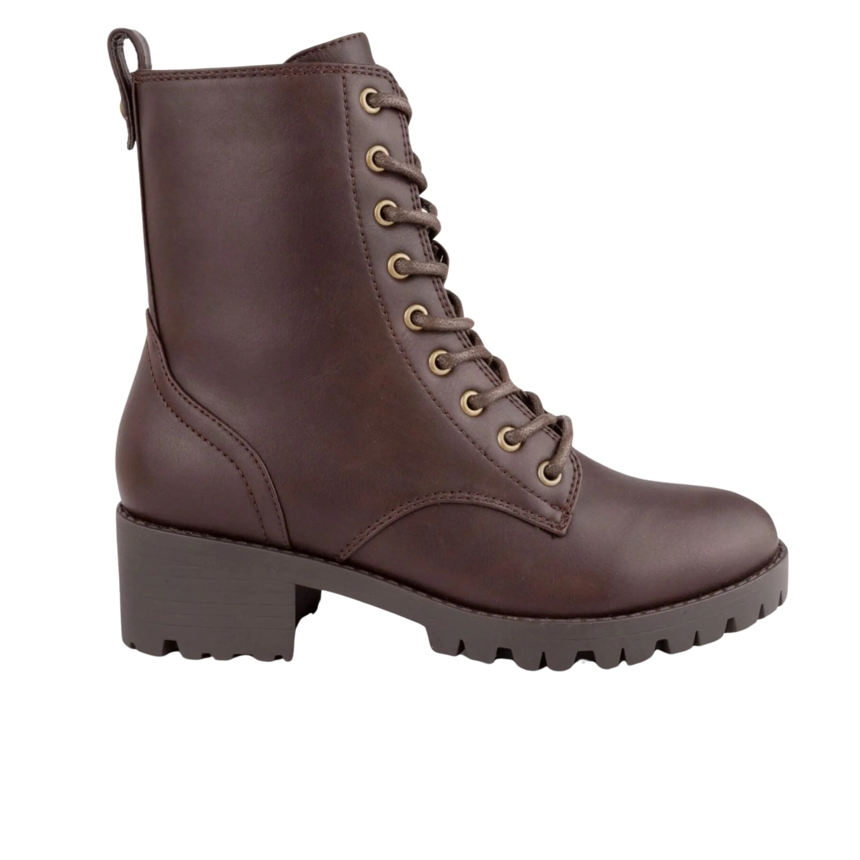 SUGAR - Block Heel Zip-up Combat Boots