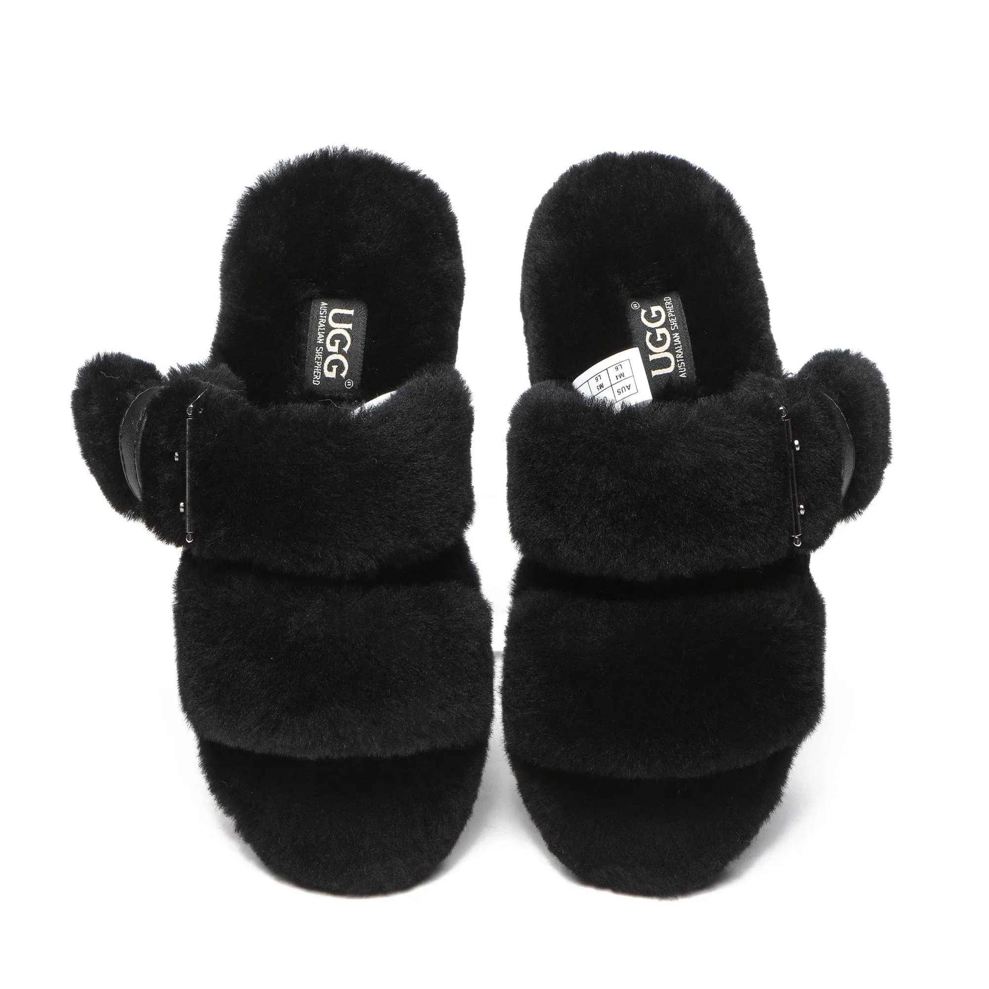 UGG Jamella Fluffy Platform Slides