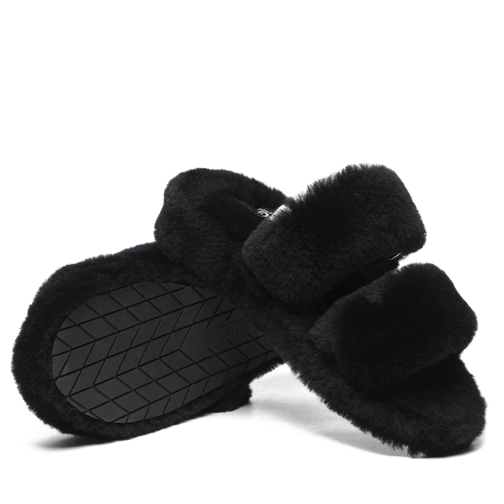 UGG Jamella Fluffy Platform Slides