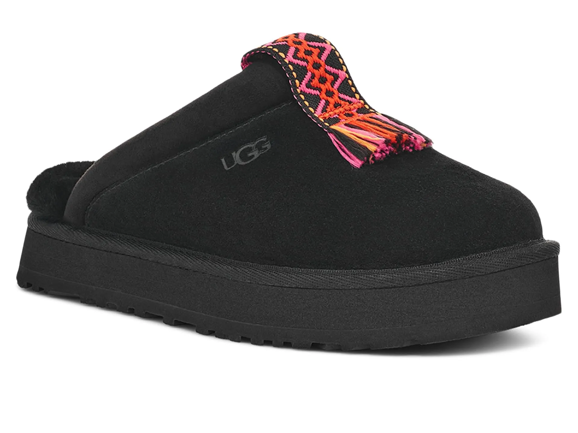 UGG Unisex-Child Tazzle Slipper, Black,  Little Kid